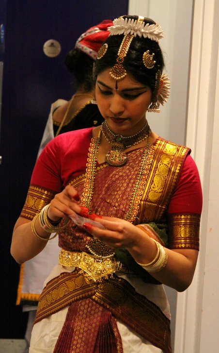 Indian Dancer backstage at CUCDW Dance Show