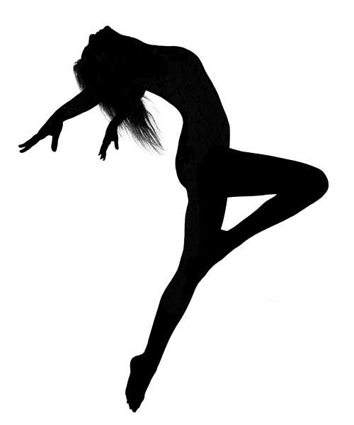 Striking dance silhouette