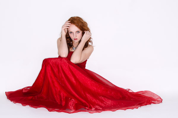 Ivory Flame - Redhead in Red Dress